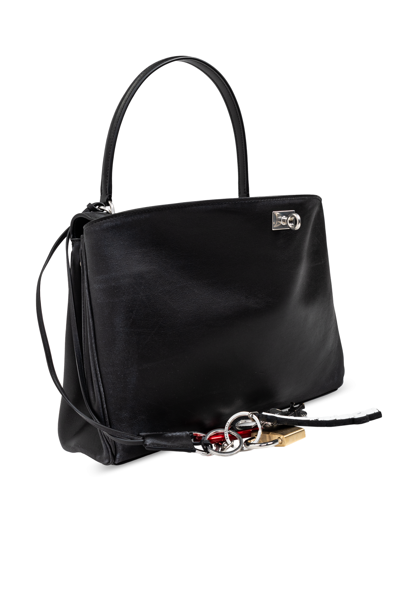 ハンドバッグ Balenciaga Balenciaga Smooth Black Calfskin Medium Rodeo Bag ホワイト の ウィメンズ Rodeo ショルダーバッグ スニーカー
